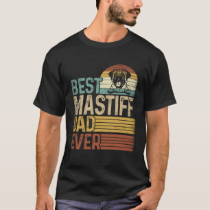 Best Mastiff Dad Ever Retro Fathers Day T-Shirt