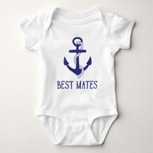 Best Mates Anchor Matching Dog and Baby Baby Bodysuit