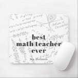 Best Math Teacher | Math Formula Monogram Mouse Pad<br><div class="desc">Personalised mouse pads are the answer to a dull desk. Co-workers, teachers & friends will love our monogrammed mouse pads. Make sure to buy one for yourself to spruce up your work life! Everyone has a computer and mouse pads are a necessity for working on your desktop or laptop! Add...</div>