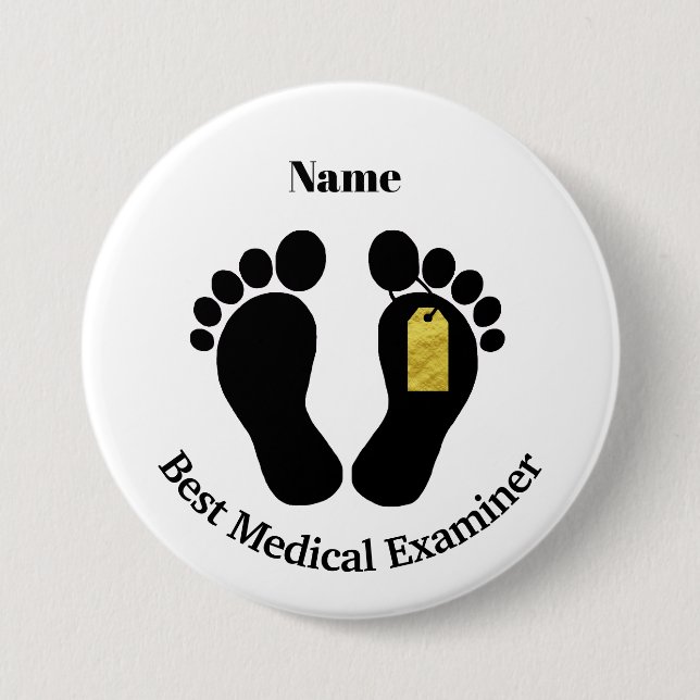 Best Medical Examiner Toes with Toe Tag Button (Front)