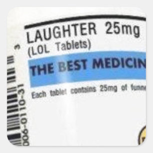 Best Medicine Square Sticker