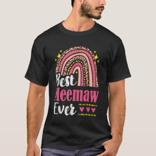 Best Meemaw Ever Rainbow Leopard Mothers Day Mum G T-Shirt