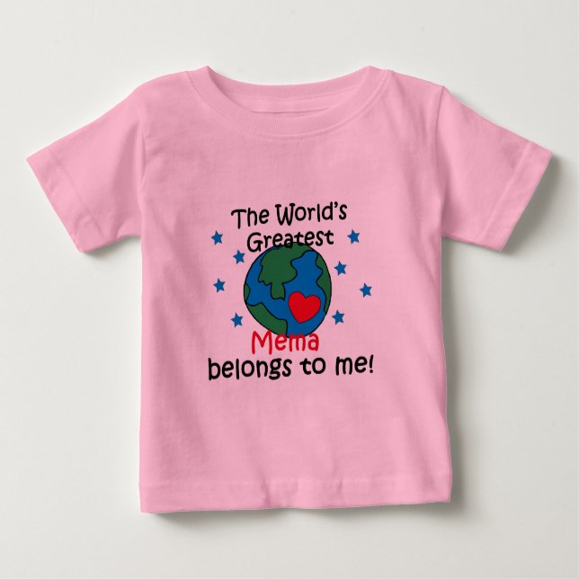 Best Mema Belongs to me Baby T-Shirt (Front)