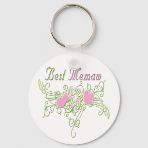 Best MeMaw Swirling Hearts Key Ring