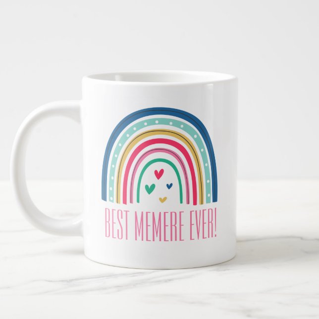Best Memere Ever Rainbow Large Coffee Mug (Left)