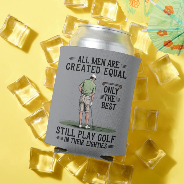 Best Men Play Golf Eighties Funny Golfer Golfing  Can Cooler (In Situ Summer)