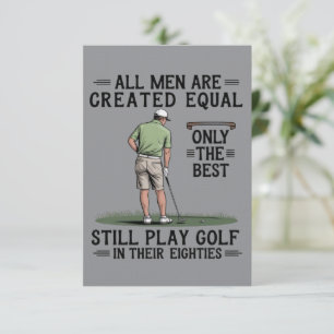 Best Men Play Golf Eighties Funny Golfer Golfing Invitation