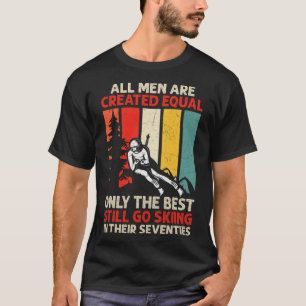 Best Men Skiing In Their Seventies Inspirational Q T-Shirt