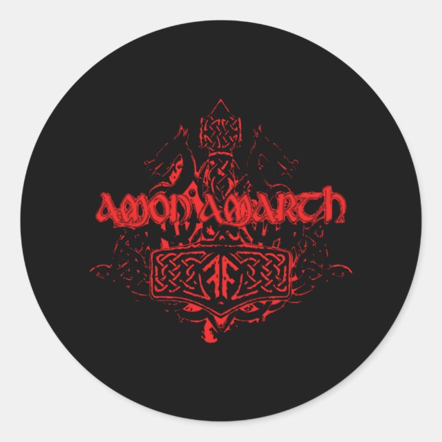 Best Merch of Amon Amarth Music Legends Classic Round Sticker (Front)