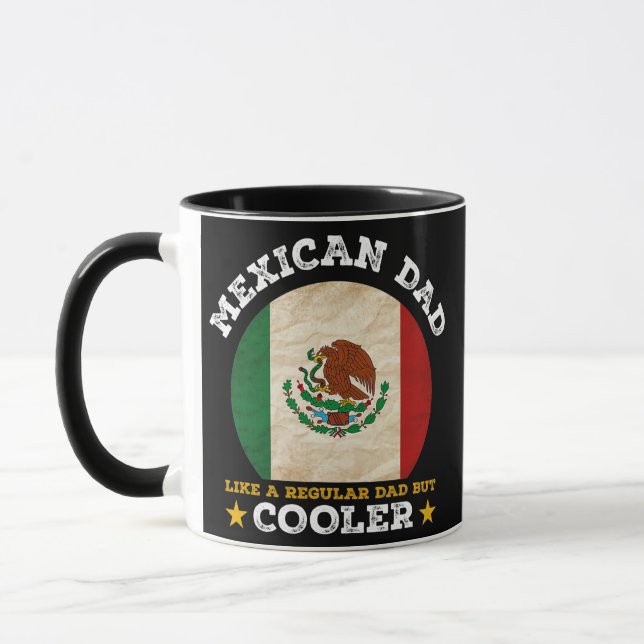 Best Mexican Dad Ever Father's Day Mexico Flag Mug (Left)