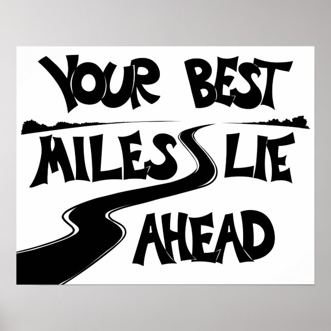 Best Miles marathon spectator poster (Front)