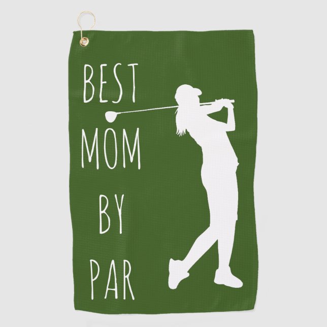 Best Mim by Par Funny Golf Golfing Golf Towel (Front)