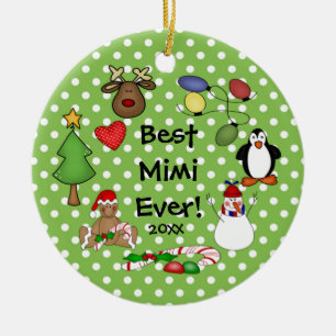 Best Mimi Ever Christmas Ornament
