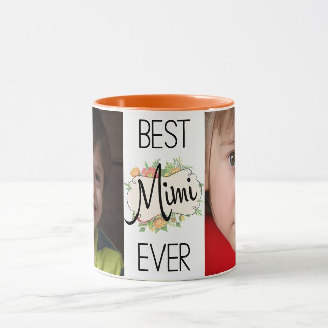 Best Mimi Ever Custom Photos Mug (Center)
