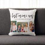 Best MiMi Ever - Grandchildren Photo Collage Cushion<br><div class="desc">Celebrate your MiMi with the Best MiMi Ever Grandchildren Photo Collage Throw Pillow. This personalised keepsake features a beautifully arranged collage of cherished photos, capturing special moments with her grandchildren. Crafted from high-quality materials, it adds a stylish and sentimental touch to any space, perfect for displaying on a bed or...</div>