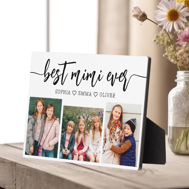 Best MiMi Ever - Grandchildren Photo Collage Plaque (Creator Uploaded)