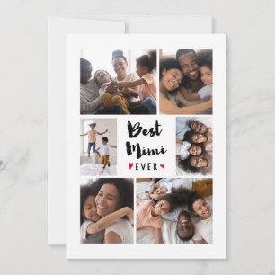 Best Mimi Ever Photo Collage Mother's Day Card