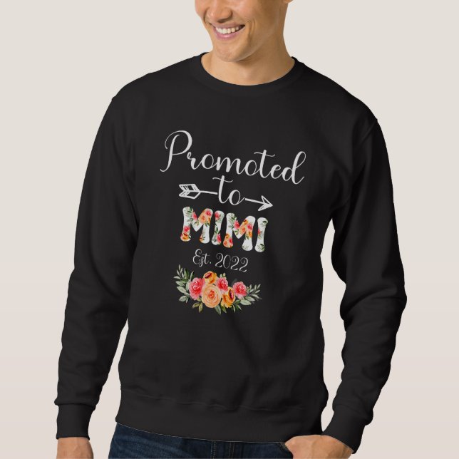 Best Mimi Ever Women Flower Decoration Grandma Sweatshirt (Front)