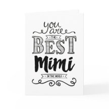 Best Mimi in the World Birthday Card