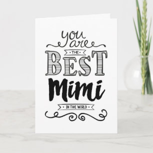 Best Mimi in the World Birthday Card