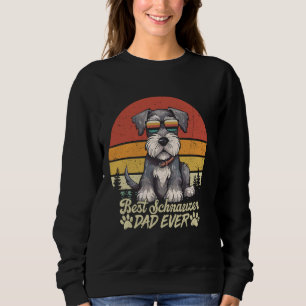 Best Miniature Schnauzer Dad Ever Vintage Dog Fath Sweatshirt
