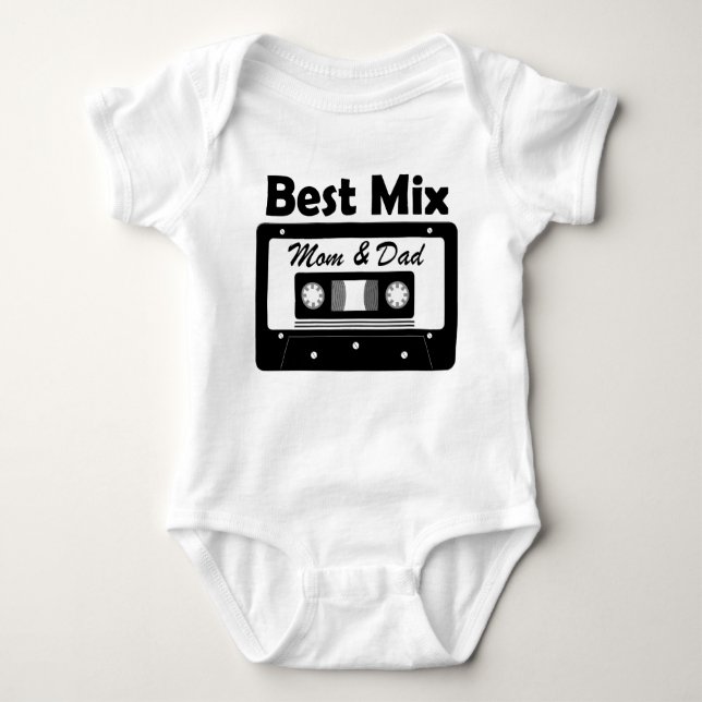 Best Mix Mom and Dad Baby Shower Gift  Baby Bodysuit (Front)