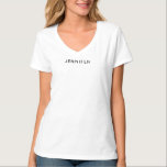 Best Modern Template Womens Names V-Neck White T-Shirt<br><div class="desc">Custom Names Modern Elegant Simple Template Women's V-Neck White T-Shirt. Sizes: Adult S,  Adult M,  Adult L,  Adult XL,  Adult 2XL or Order Multiple Sizes. Colours: White,  Light Steel Grey,  Pale Pink,  Black,  Deep Red,  Navy Blue. Online T Shirts Shop for Women / Her.</div>