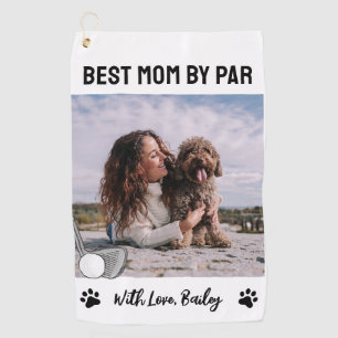 Best Mom By Par Paw Print Golf Towel