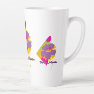 Best Mom Colourful Trendy Design Latte Mug