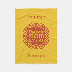 BEST MOM custom fleece blanket