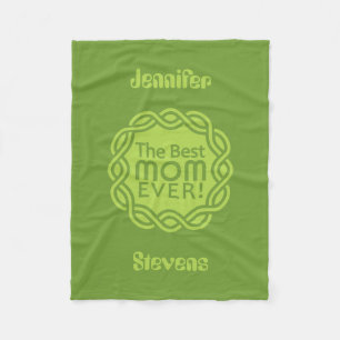 BEST MOM custom fleece blanket