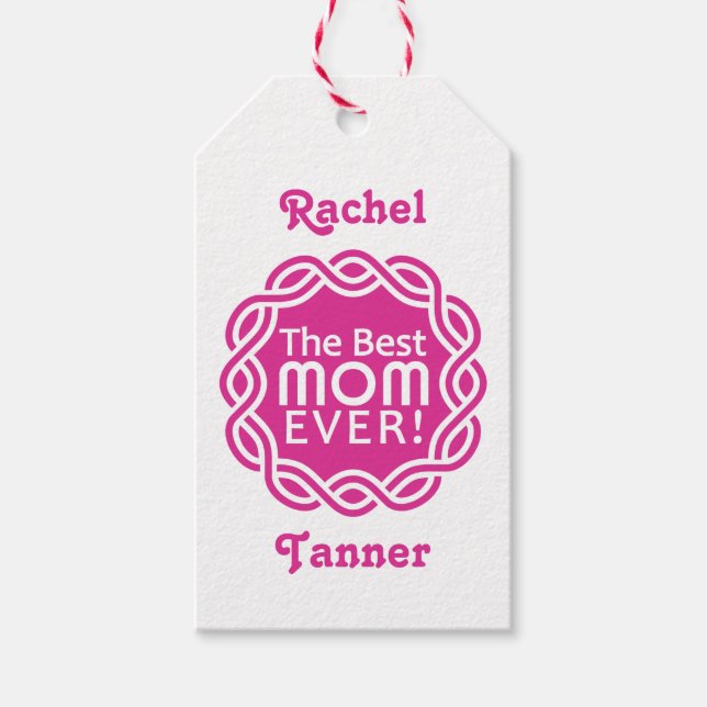 BEST MOM custom gift tags (Front)