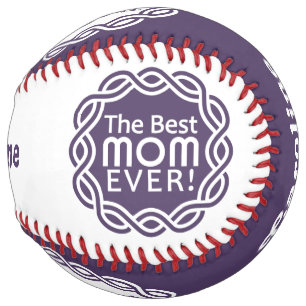 BEST MOM custom name & colour softball
