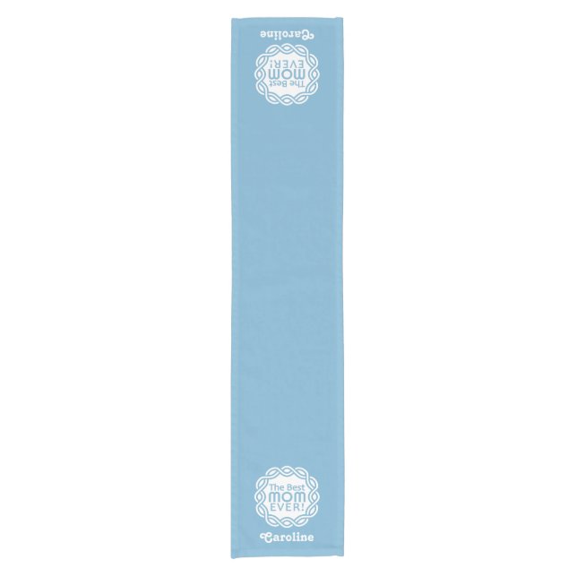 BEST MOM custom name & colour table runner (Front)