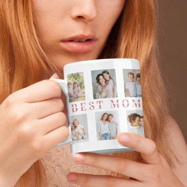 Best Mom Custom Photos Espresso Coffee Mug (Creator Uploaded)