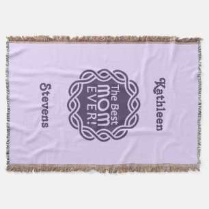 BEST MOM custom throw blanket