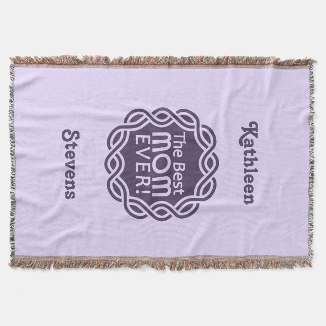 BEST MOM custom throw blanket (Front)