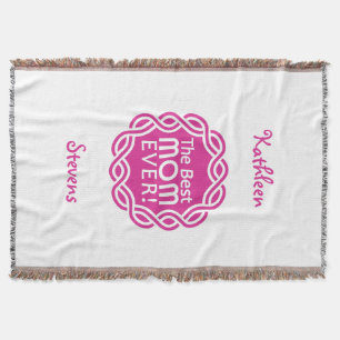 BEST MOM custom throw blanket