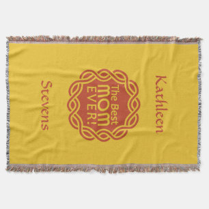 BEST MOM custom throw blanket