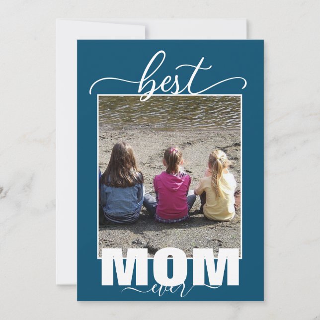 Best MOM Ever 3 Kids Photo Mother's Day Invitation (Front)