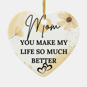 Best mom ever ceramic ornament