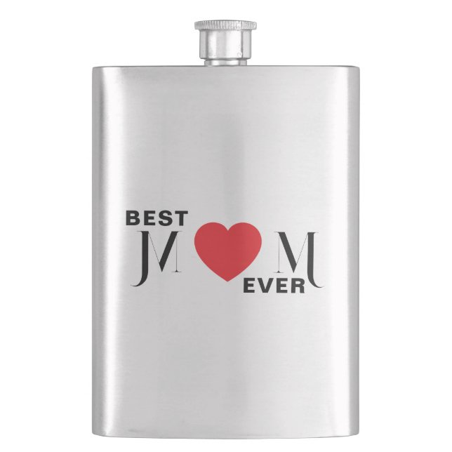 Best MOM Ever Classic Hip Flask Design (Front)