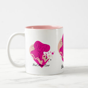 Best mom Ever Colourful Design Two-Tone Coffee Mug