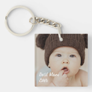 Best Mom Ever Custom Baby Photo Acrylic Keychain