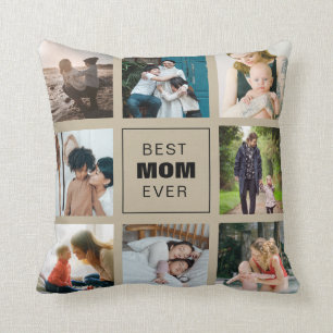 Best Mom Ever Custom Photo Personalized Cushion