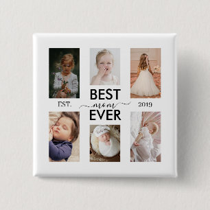 Best Mom Ever Customizable year and images 15 Cm Square Badge