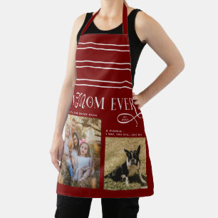 Best Mom Ever Family Photos Heart Mothers Day Apron