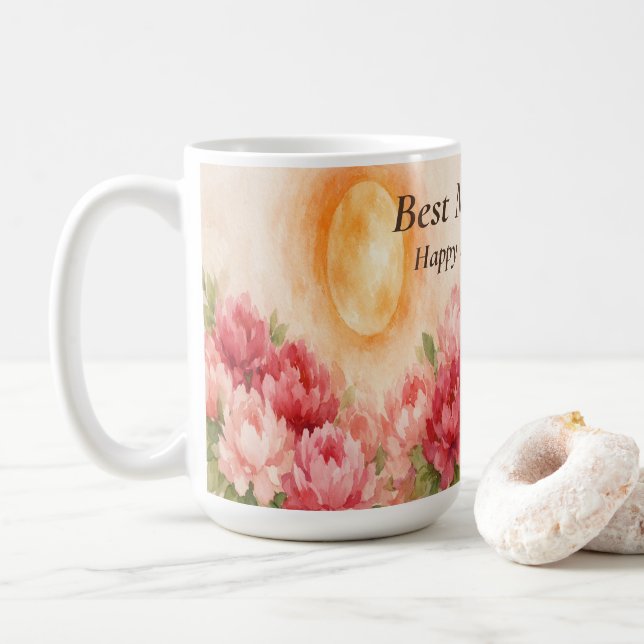 Best Mom Ever Floral Mug Personalized Mother’s Day (With Donut)