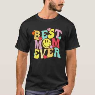 Best Mom Ever Groovy From Daughter Son Mom Kids T-Shirt