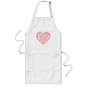 Best Mom Ever Heart Long Apron